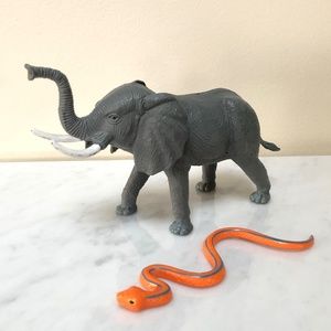 💰SOLD💰 Plastic Elephant Animal Figure Toy High Quality Gray Color